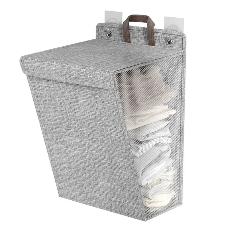 Foldable Clothes Linen Laundry Basket with Sturdy Structure and Carry