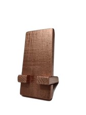 wooden cell phone stand, new, sturdy 3/4" real wood, copper tone