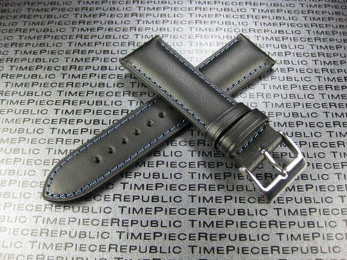 20mm Top Quality Black GENUINE CALF LEATHER STRAP Watch Band IWC Top Gun Pilot - Picture 3 of 32