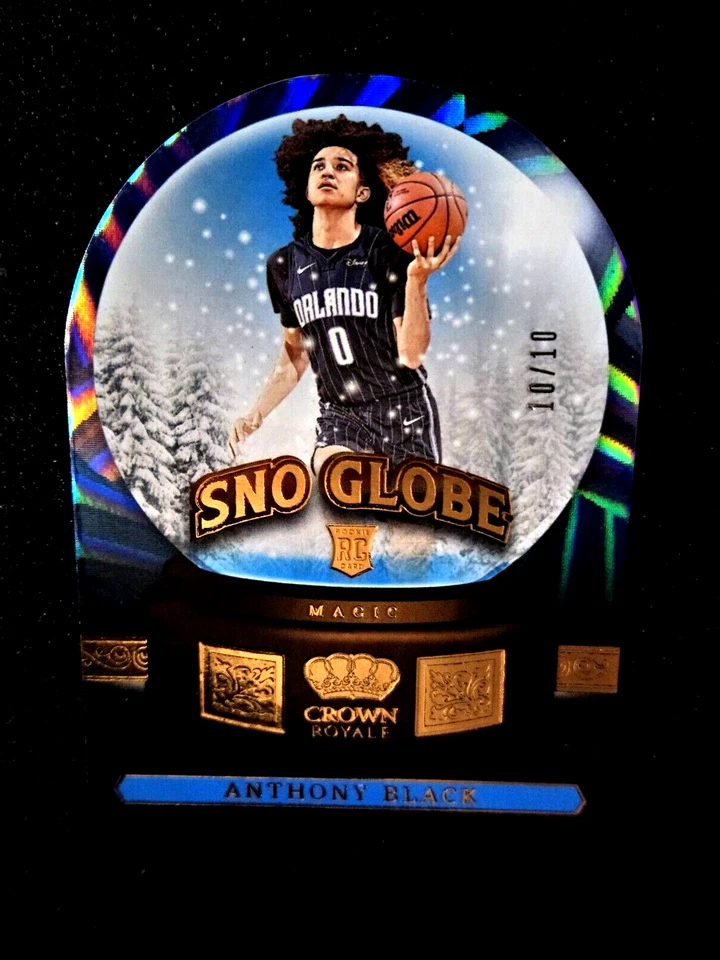 2023-24 Panini Crown Royale Sno Globe /10 Anthony Black Rookie Die-Cut RC #11 💙 - Image 2 of 4