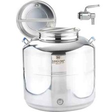 Bidone Fustino fusto Contenitore x olio Europa 30 lt c rubinetto inox - SANSONE