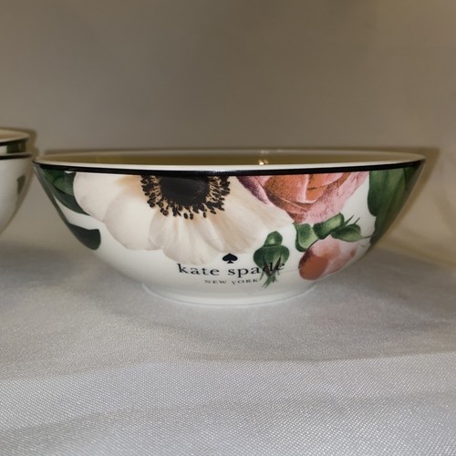 3 KATE SPADE Brand New Lenox Bloom Street Bowls 6.875” Soup/Cereal W/Tags - Picture 2 of 9