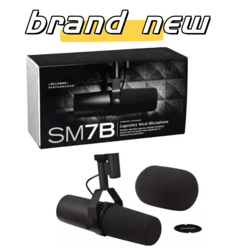 Shure SM7B Cardioid Dynamic Vocal Broadcast Microphone Sealed in box Black