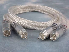 Maze Audio Reference Litz Silver Braided RCA Patch Interconnect Cables 1 meter