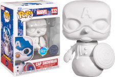 Funko Marvel Holiday Captain America Como Muñeco De Nieve DIY POP #532