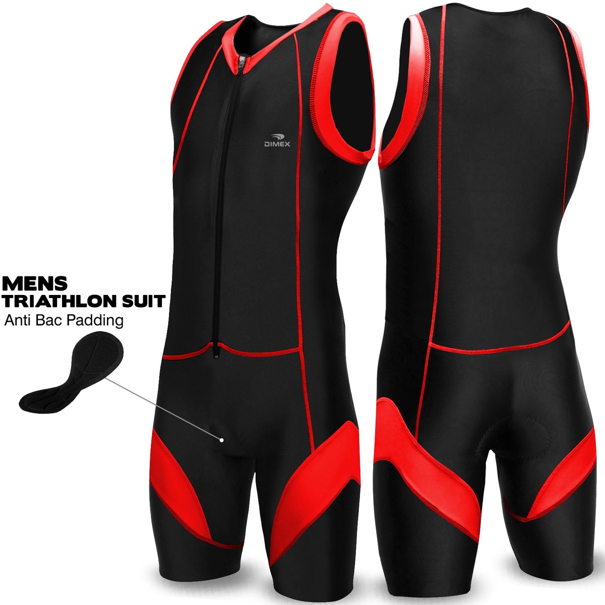 Tuta Da Triathlon Uomo FDX - Compressione Imbottita, Per Nuoto, Ciclismo E Corsa, Comoda E Performante