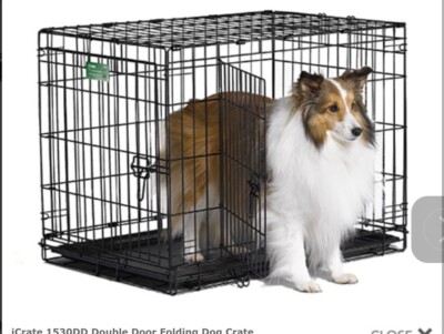 MIDWEST Homes For Pets Dog Crate Starter Kit Double-Door iCrate, Medium  30