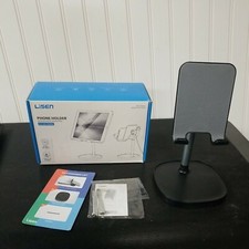 Cell Phone Stand, Angle Height Adjustable LISEN Phone Stand for Desk, Thick Case