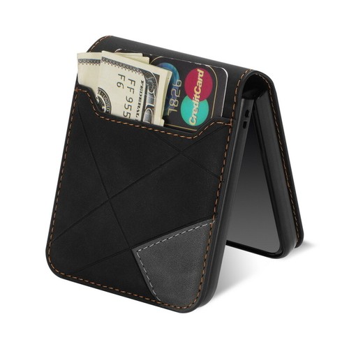 Leder Hülle für Samsung Z Flip5 Flip4 Flip3 Case Schutz Handy Cover Tasche Etuis - Picture 4 of 13