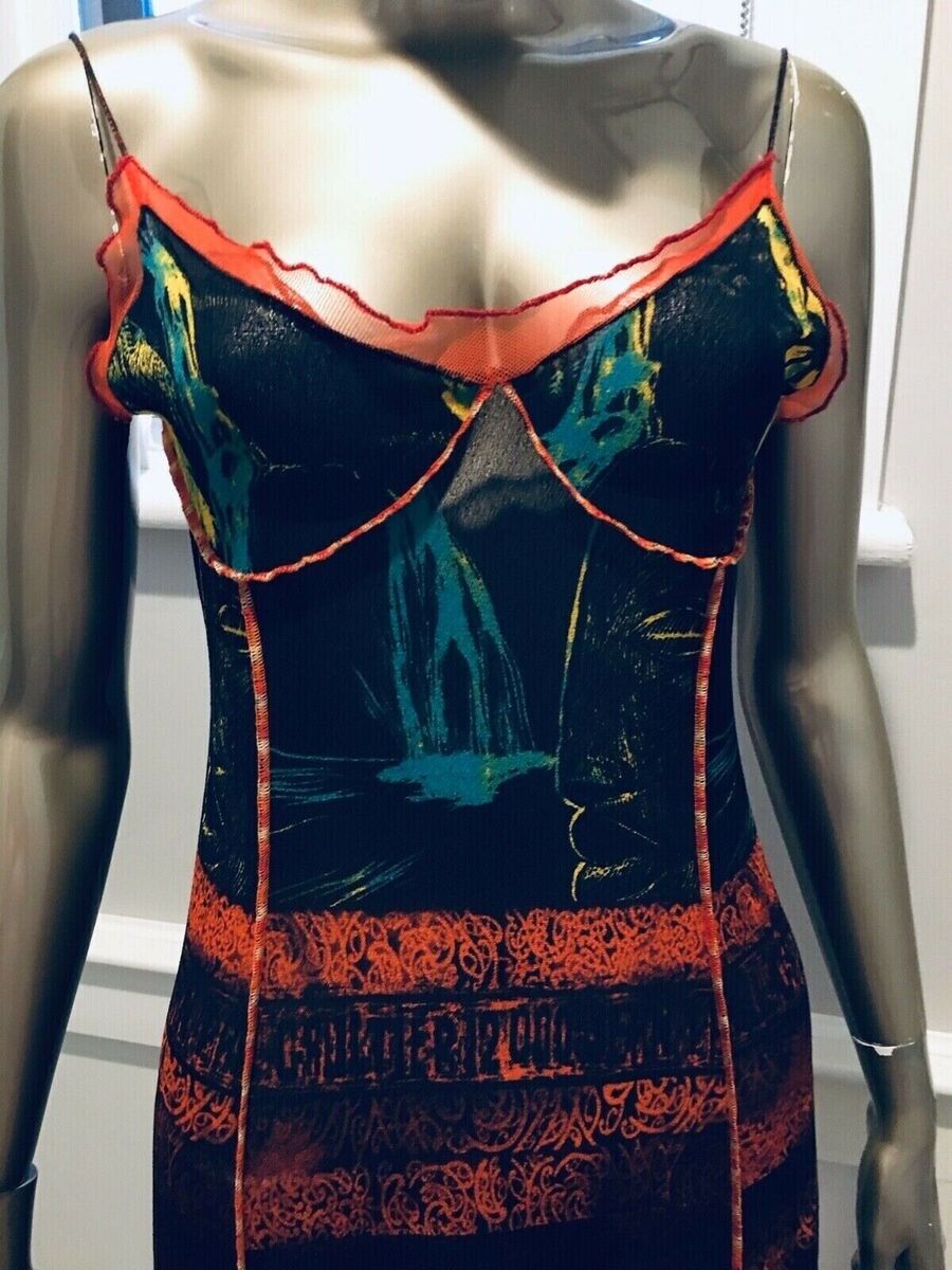 VINTAGE ICONIC JEAN PAUL GAULTIER 90s MOD PSYCHEDELIC MAXI VINTAGE ICONIC JEAN PAUL GAULTIER 90s MOD PSYCHEDELIC MAXI