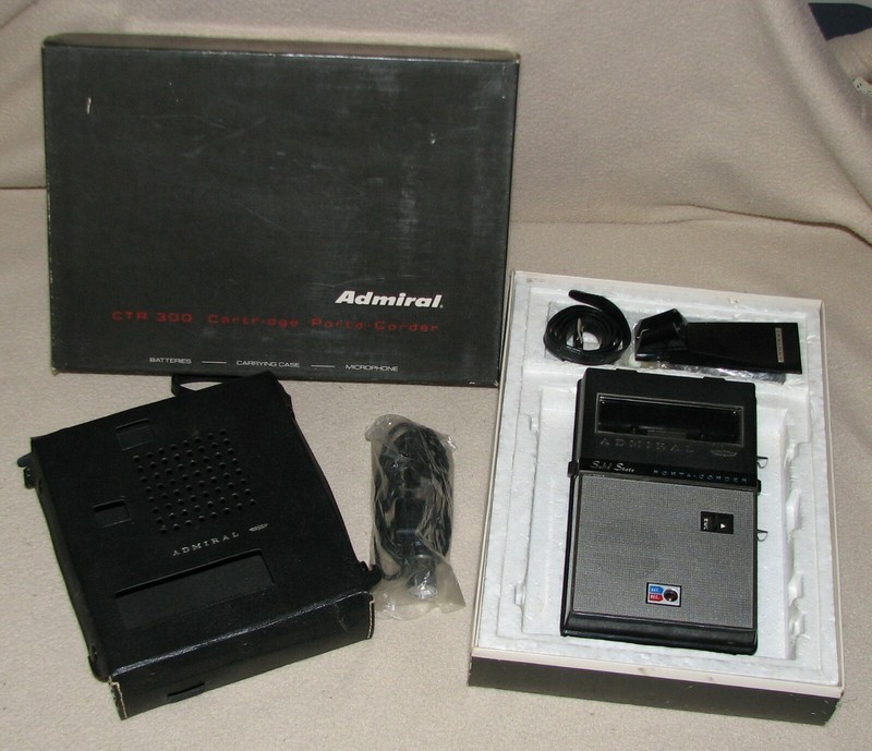 Vintage Admiral Solid State Porta-Corder Cassette CTR-300 w/ Accessories & Box