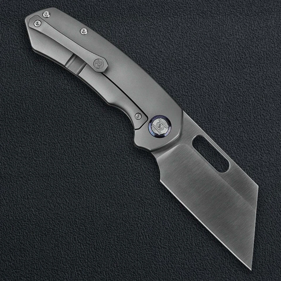 Kunwu Primo 3,42 polegadas VANCRON lâmina de aço Beadblast cabo de titânio K710T-1A - Imagem 2 de 2