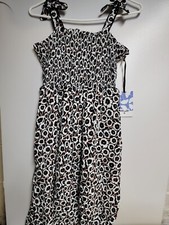  Diane Von Furstenberg Target Girls Dress Size S (6/7) Black/Tan/White 