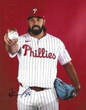 Signed 8x10  NABIL CRISMATT  Philadelphia Phillies Autographed photo - w/COA