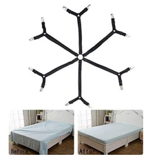 6 Sides Bed Sheet Clips Mattress Suspender Straps Bed Cover Holder Grippers