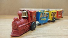 Vintage retro train litho tin toy Korea Locomotive western express train Zig Zag