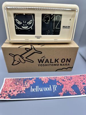 Yoshitomo Nara Walk-On Art Flip Table Clock TWEMCO PataPata Beige