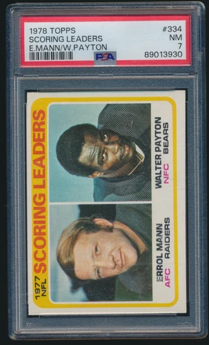 1978 TOPPS #334 SCORING LEADERS WALTER PAYTON PSA 7