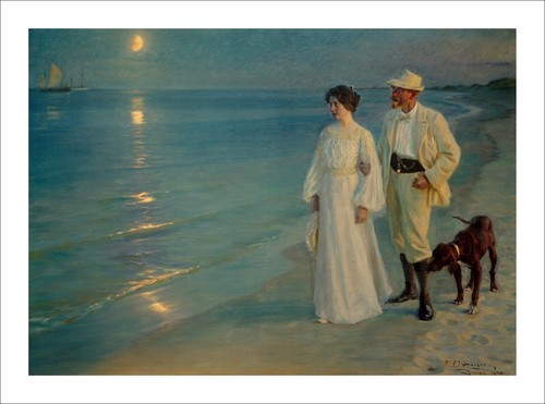 Art print Kroyer Summer Evening on the Beach dog art print painting poster - Picture 6 of 13