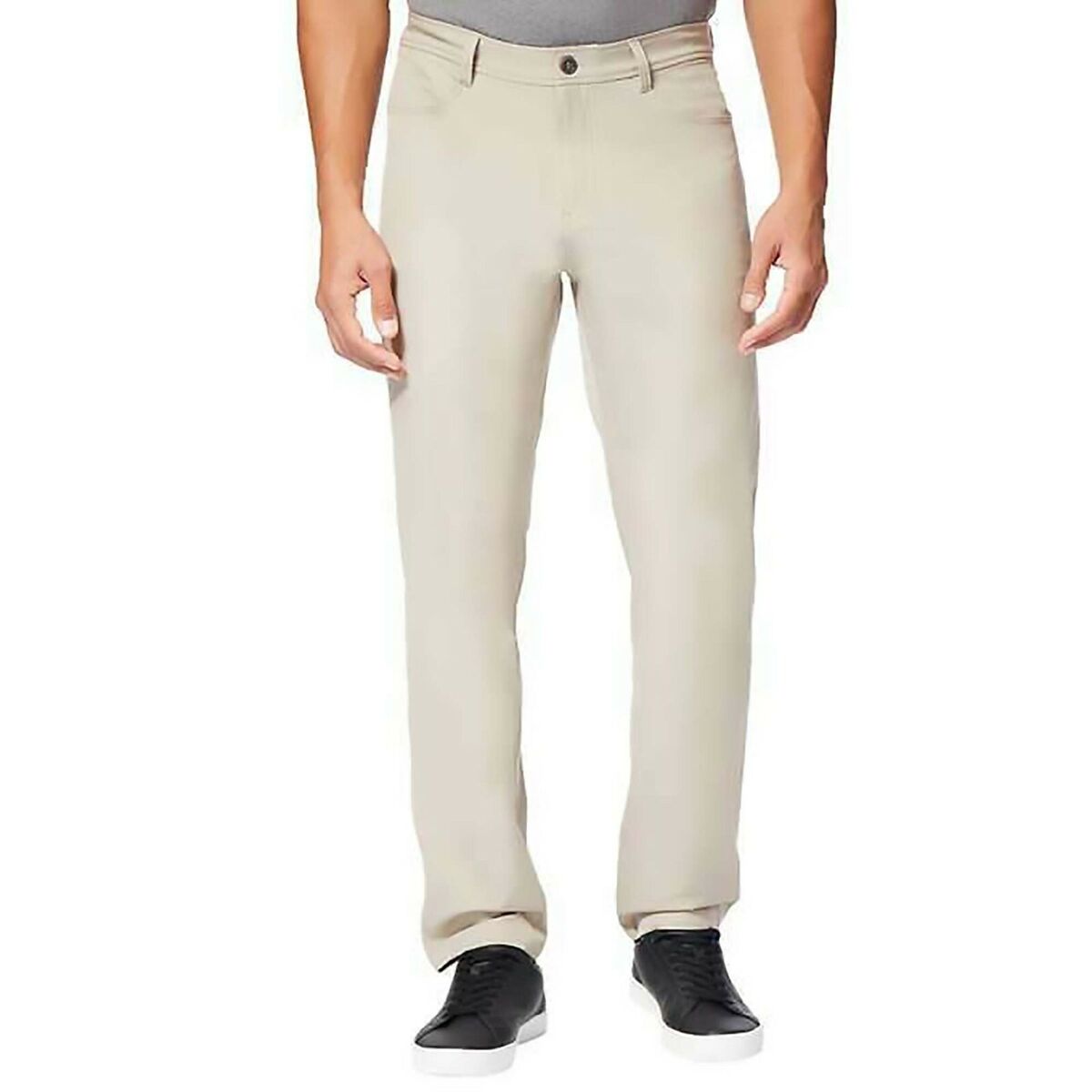 32 Degrees Cool Men's Tweed 5-Pocket Soft Stretch Pants, TAN, Size