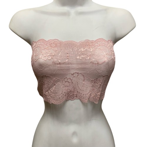 Sujetador de spandex elástico bandeau con capas de tubo corto de encaje bralette sin tirantes - Imagen 7 de 29