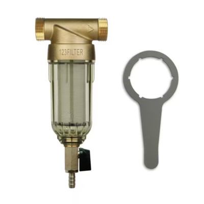 Reusable Sediment Water Filter Spin down Sand Separator 1 in. MNPT 3/4 inch FNPT