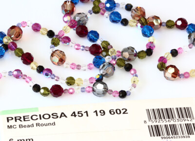 Genuine PRECIOSA 451 19 602 Round Simple Crystal Beads * Many Colors & Sizes