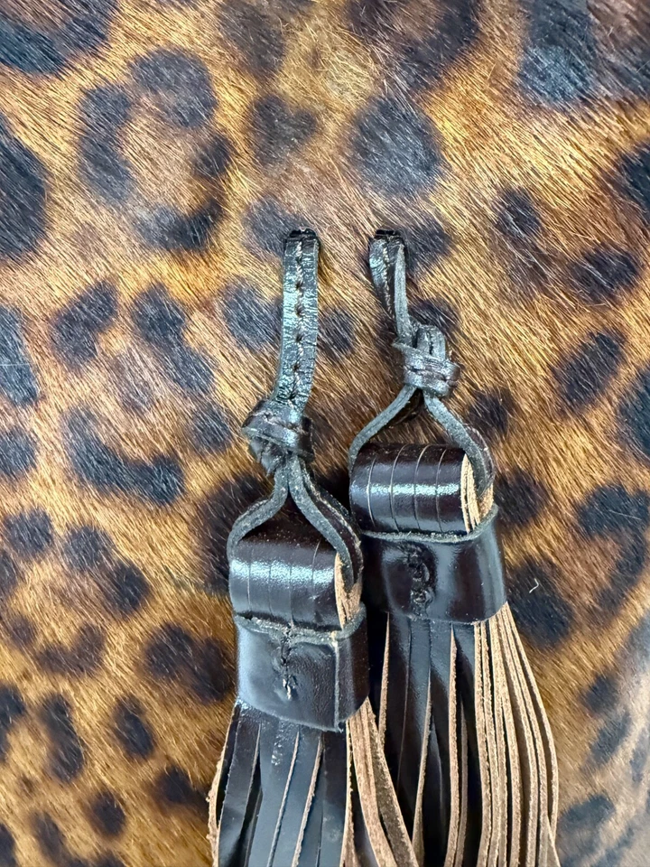 Patricia Nash Torresina Leopard Calf Hair Leather Bucket Crossbody Bag NWTS - Image 2 of 4