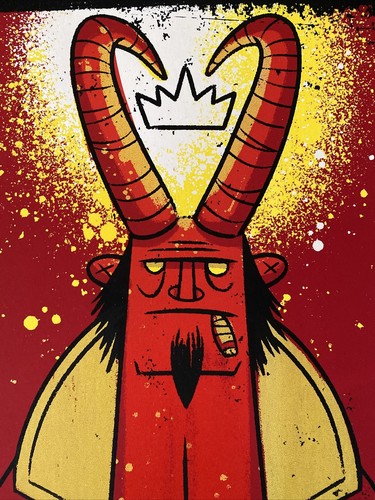 Hellboy 3/30 stampa artistica poster film Anung Un Rama Dark Horse fumetti mondo RARO - Foto 4 di 10