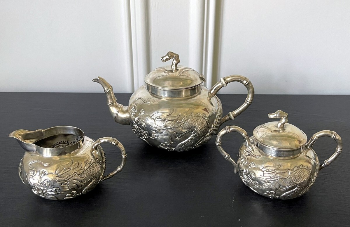 Early Chinese Export Silver Tea Service by Cutshing | eBay