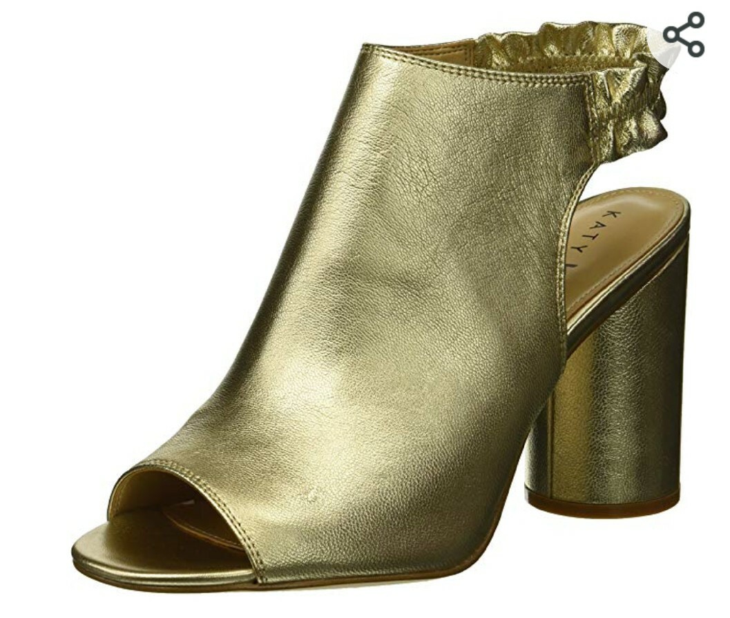Katy Perry~The Jocelyn-Tumbled Metallic Heeled Sandal - Main Image