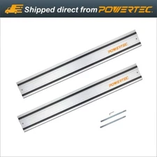 POWERTEC 55 inch Guide Rail Joining Set - 2 Guide Rails + 2 Connector (71387)