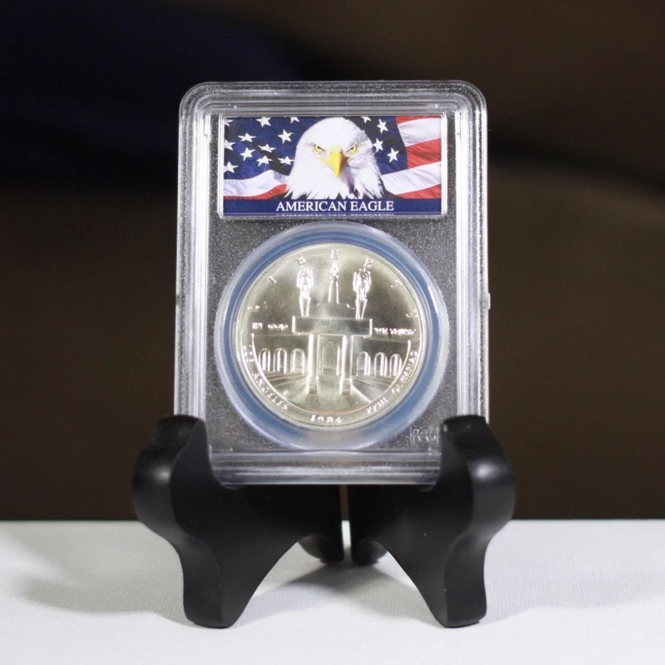 1984 Olympic Dollar PCGS MS70 *Rev Tye's* #8123300 - Image 3 of 4