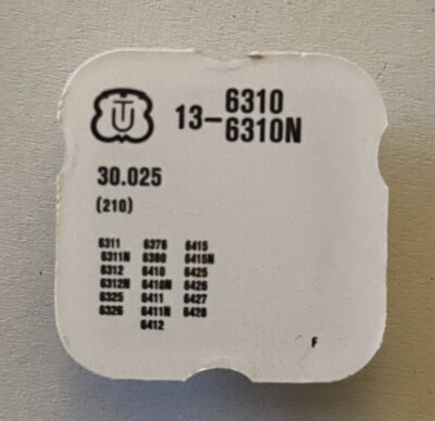 Mouvement Unitas 6310, 6325, 6410, 6411, 6425 - État Occasion, Vérifié Et Fonctionnel
