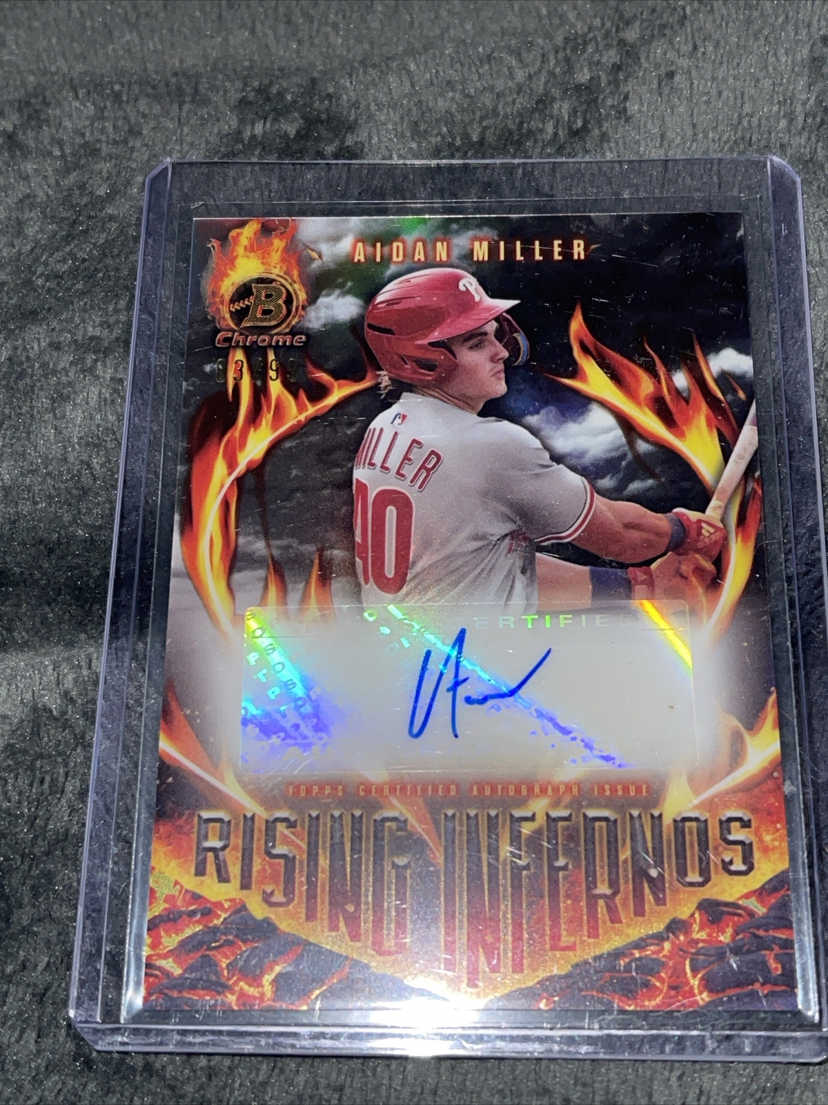 Topps Bowman 2024 Rising Infernos Aidan Miller Auto /99