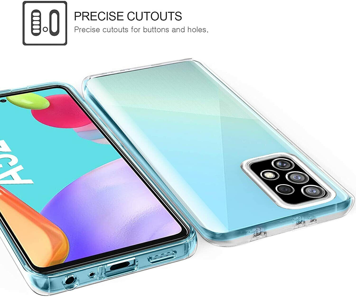 CLEAR FULL 360 Case Samsung S21 FE S22 A12 S20 A22 A52s Shockproof