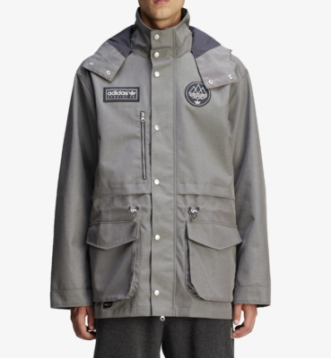 Adidas SPZL F.C. Anorak Parka Jacket Dove Grey Size M L