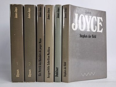 6 Bücher James Joyce, Ausgewählte Werke, Verlag Volk und Welt, gebraucht, gut