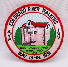 Vintage Walking Patch Colorado River Walkers Brandt Badger House 1991 AVA IVV