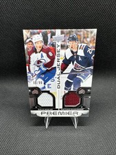 2022-23 Upper Deck Premier Dual Jersey Relics Nathan MacKinnon, Cale Makar  /99