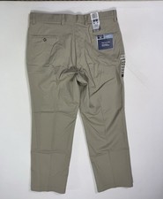 Dockers Classic Fit Flat Front Pants Men's 36x30 36x29 Beige NWT Office Casual