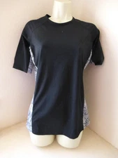 Coolibar Swim Shirt Womens Small Hightide Black UPF 50+ Sun Protection Athletic