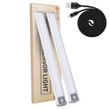 70LED Motion Closet Light Rechargeable 2000mAh Under Cabinet Lamp 6000K White