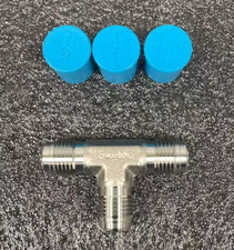 Swagelok SS-4-VCR-T: 316 Stainless  1/4 in. Union Tee VCR Face Seal Fitting