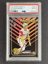 2024 Topps Update Series Jackson Merrill Holiday Parallel RC #US210 PSA 10