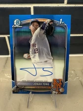 2025 Bowman - Chrome Prospect Autographs Jonah Tong #CPA-JTO Blue Refractor /150
