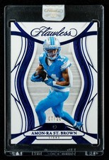 Amon-Ra St. Brown 7/20 Sapphire 2025 Panini Flawless Football Lions