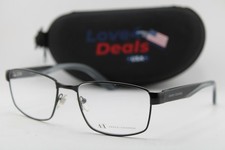 NEW ARMANI EXCHANGE AX 1036 6063 BLACK CLEAR GUNMETAL AUTHENTIC EYEGLASSES 55-18
