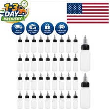 Lightweight Multi-Use 1oz Bottles - 40 Pack with Twist Top, Safe for All Liquids