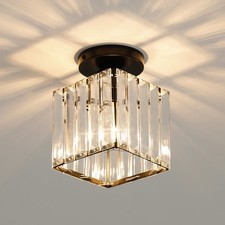 Crystal Ceiling Light Metal Lampshade Pendant Fixture Lighting Hallway Bedroom